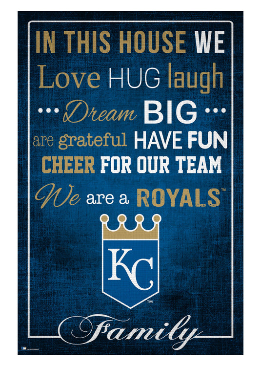 Fan Creations Home Decor Kansas City Royals   In This House 17x26