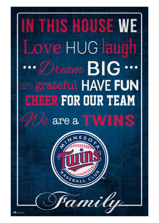 Fan Creations Home Decor Minnesota Twins   In This House 17x26