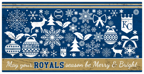 Fan Creations Holiday Home Decor Kansas City Royals Merry and Bright 6x12