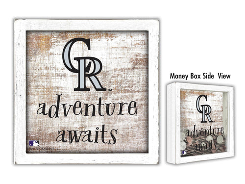 Fan Creations Desktop Stand Colorado Rockies Adventure Awaits Money Box