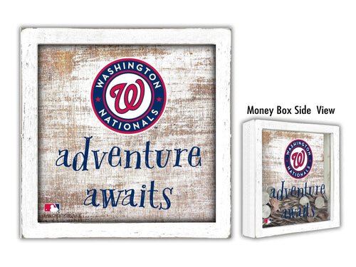 Fan Creations Desktop Stand Washington Nationals Adventure Awaits Money Box