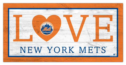 Fan Creations 6x12 Sign New York Mets Love 6x12 Sign