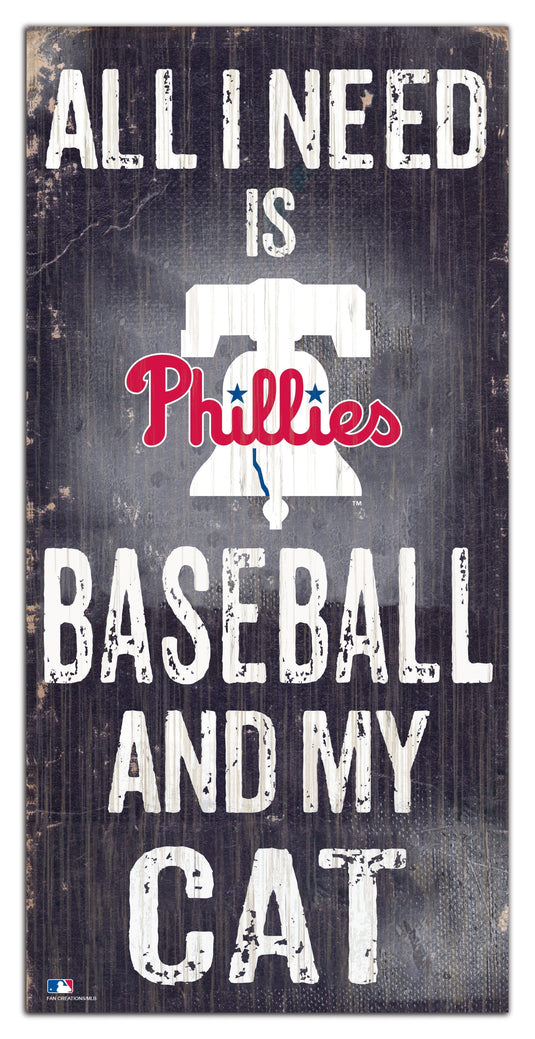 Fan Creations 6x12 Sign Philadelphia Phillies My Cat 6x12 Sign