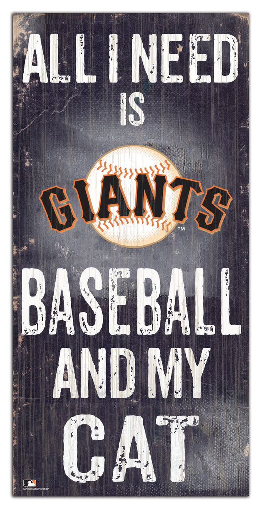 Fan Creations 6x12 Sign San Francisco Giants My Cat 6x12 Sign