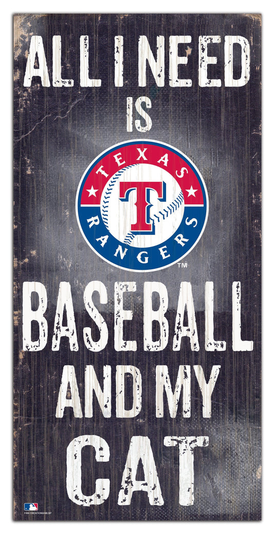 Fan Creations 6x12 Sign Texas Rangers My Cat 6x12 Sign