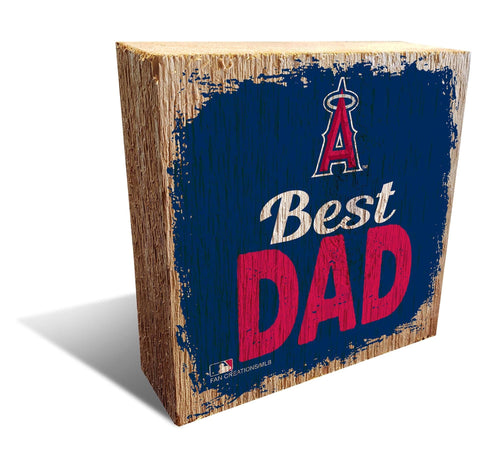 Fan Creations Desktop Stand Los Angeles Angels Best Dad Block