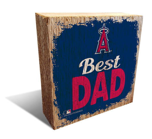 Fan Creations Desktop Stand Los Angeles Angels Best Dad Block