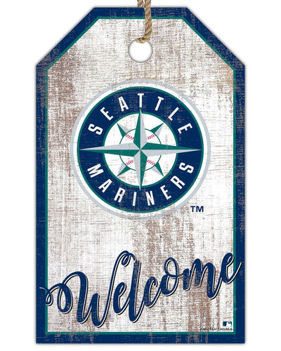 Fan Creations Holiday Home Decor Seattle Mariners Welcome 11x19 Tag