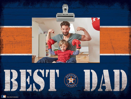 Fan Creations Desktop Stand Houston Astros Best Dad With Stripe Clip Frame