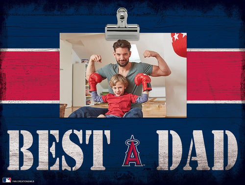 Fan Creations Desktop Stand Los Angeles Angels Best Dad With Stripe Clip Frame