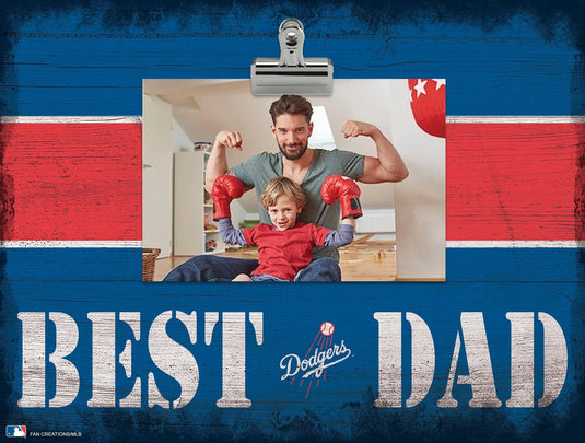 Fan Creations Desktop Stand Los Angeles Dodgers Best Dad With Stripe Clip Frame