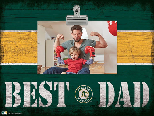 Fan Creations Desktop Stand Oakland Athletics Best Dad With Stripe Clip Frame