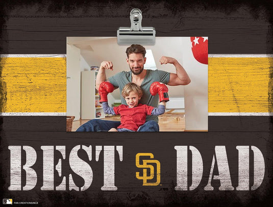 Fan Creations Desktop Stand San Diego Padres Best Dad With Stripe Clip Frame