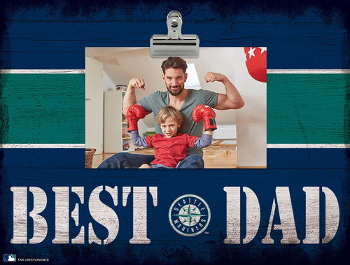 Fan Creations Desktop Stand Seattle Mariners Best Dad With Stripe Clip Frame