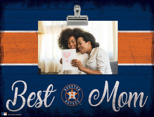 Fan Creations Desktop Stand Houston Astros Best Mom With Stripe Clip Frame