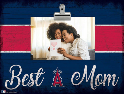 Fan Creations Desktop Stand Los Angeles Angels Best Mom With Stripe Clip Frame