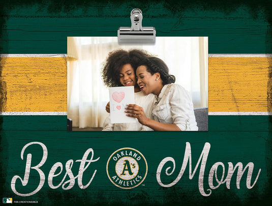 Fan Creations Desktop Stand Oakland Athletics Best Mom With Stripe Clip Frame