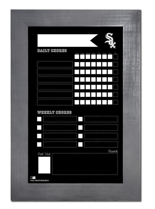 Fan Creations Home Decor Chicago White Sox   Chore Chart Chalkboard 11x19 With Frame
