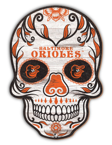 Fan Creations Holiday Home Decor Baltimore Orioles Sugar Skull 12in