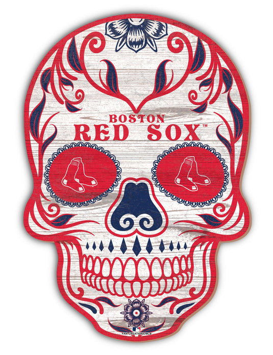 Fan Creations Holiday Home Decor Boston Red Sox Sugar Skull 12in