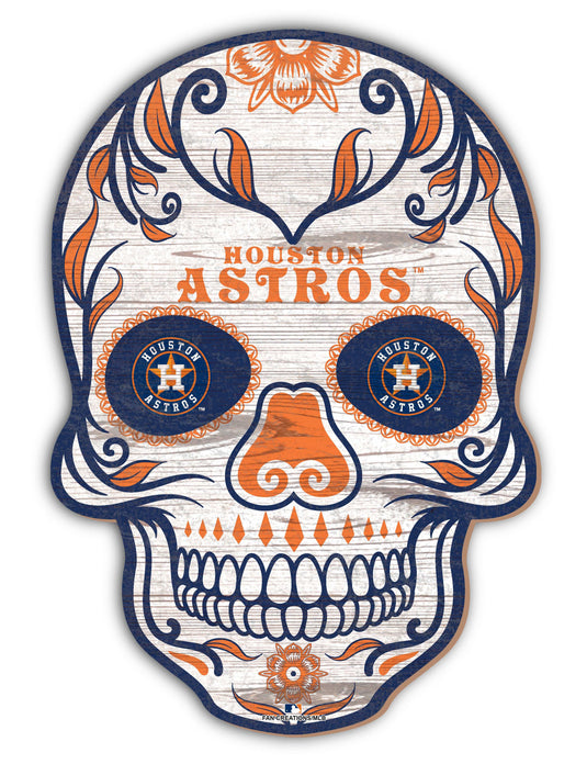 Fan Creations Holiday Home Decor Houston Astros Sugar Skull 12in