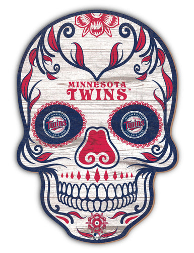 Fan Creations Holiday Home Decor Minnesota Twins Sugar Skull 12in