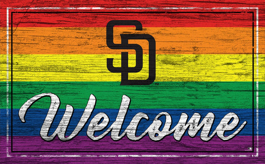 Fan Creations Home Decor San Diego Padres  Welcome Pride 11x19