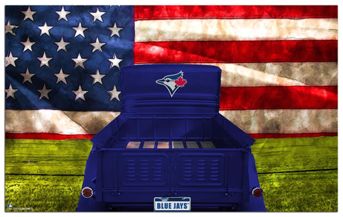 Fan Creations Home Decor Toronto Blue Jays  Patriotic Retro Truck 11x19