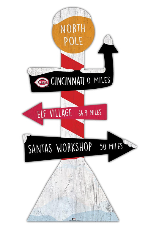 Fan Creations Holiday Home Decor Cincinnati Reds Directional North Pole