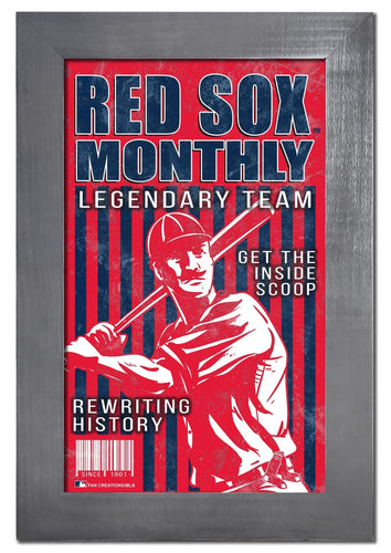 Fan Creations Home Decor Boston Red Sox   Team Monthly Frame 11x19