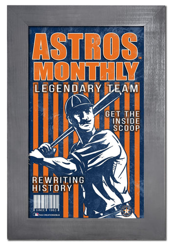 Fan Creations Home Decor Houston Astros   Team Monthly Frame 11x19