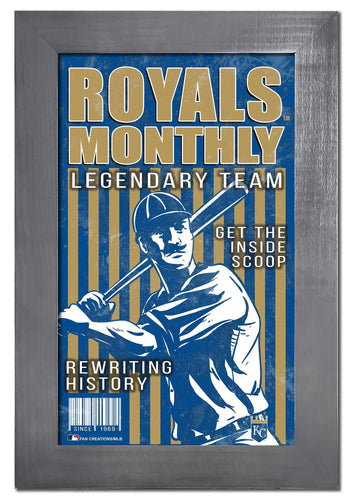 Fan Creations Home Decor Kansas City Royals   Team Monthly Frame 11x19