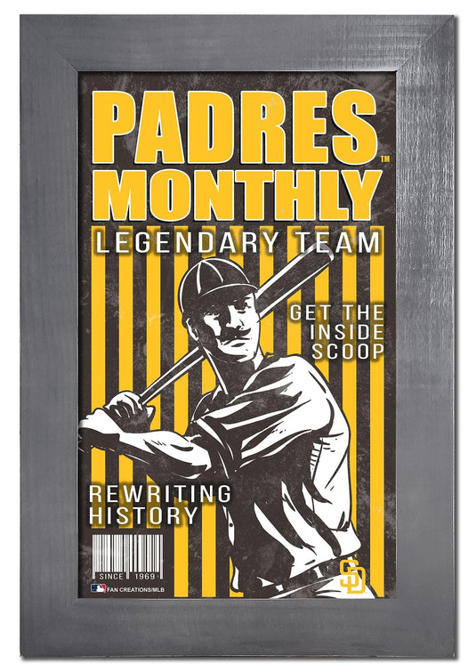 Fan Creations Home Decor San Diego Padres   Team Monthly Frame 11x19