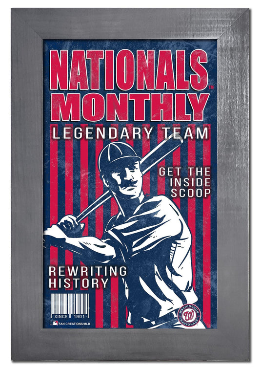 Fan Creations Home Decor Washington Nationals   Team Monthly Frame 11x19