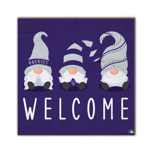 Fan Creations Home Decor Colorado Rockies   Welcome Gnomes