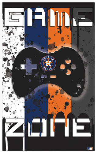 Fan Creations Home Decor Houston Astros  Color Grunge Game Zone 11x19