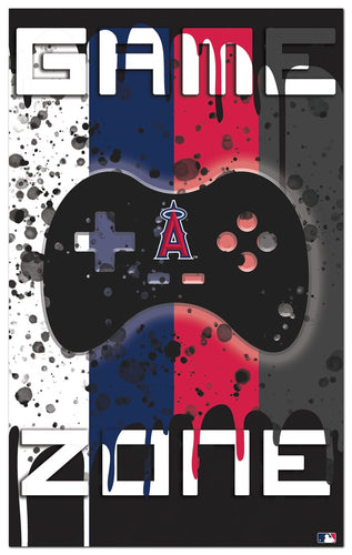 Fan Creations Home Decor Los Angeles Angels  Color Grunge Game Zone 11x19