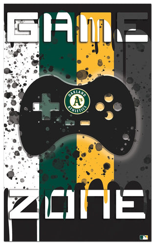 Fan Creations Home Decor Oakland Athletics  Color Grunge Game Zone 11x19