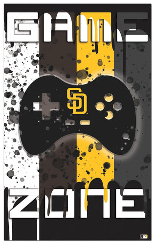 Fan Creations Home Decor San Diego Padres  Color Grunge Game Zone 11x19