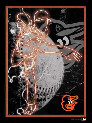 Fan Creations Wall Decor Baltimore Orioles Neon Player 12x16