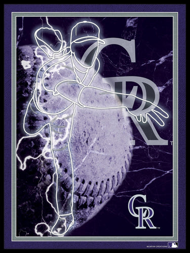 Fan Creations Wall Decor Colorado Rockies Neon Player 12x16