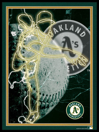 Fan Creations Wall Decor Oakland Athletics Neon Player 12x16