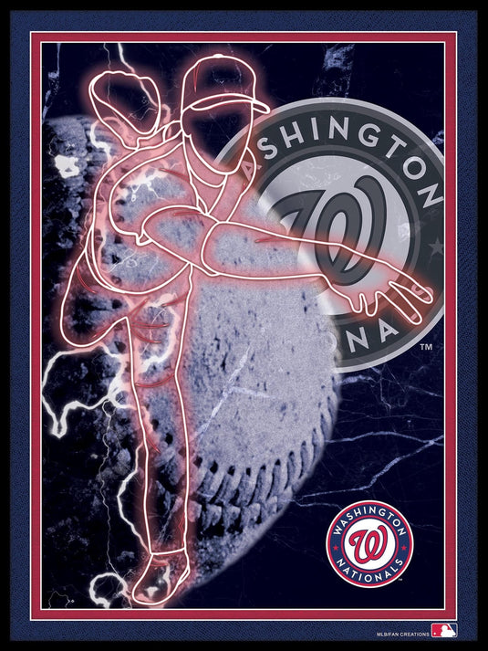 Fan Creations Wall Decor Washington Nationals Neon Player 12x16