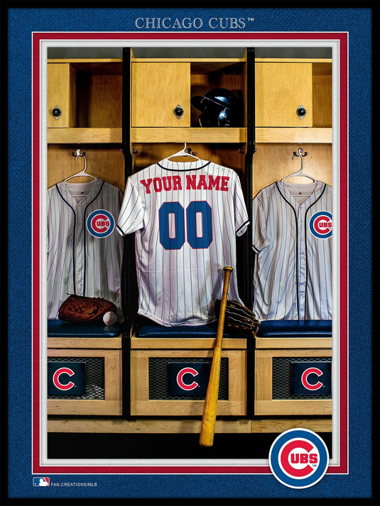 Fan Creations Wall Decor Chicago Cubs Locker Room Single Jersey 12x16