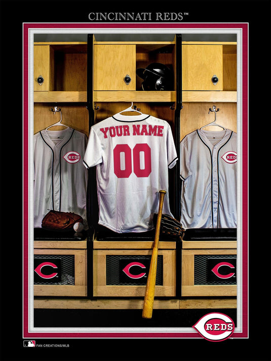 Fan Creations Wall Decor Cincinnati Reds Locker Room Single Jersey 12x16