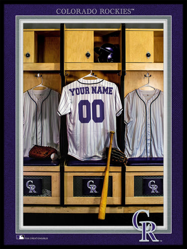 Fan Creations Wall Decor Colorado Rockies Locker Room Single Jersey 12x16