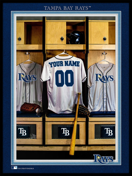 Fan Creations Wall Decor Tampa Bay Rays Locker Room Single Jersey 12x16