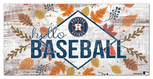 Fan Creations Holiday Home Decor Houston Astros Hello Baseball 6x12