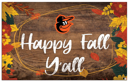 Fan Creations Holiday Home Decor Baltimore Orioles Happy Fall Yall 11x19