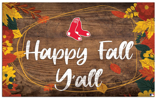 Fan Creations Holiday Home Decor Boston Red Sox Happy Fall Yall 11x19